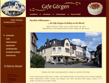 Tablet Screenshot of cafe-baeckerei-goergen.de